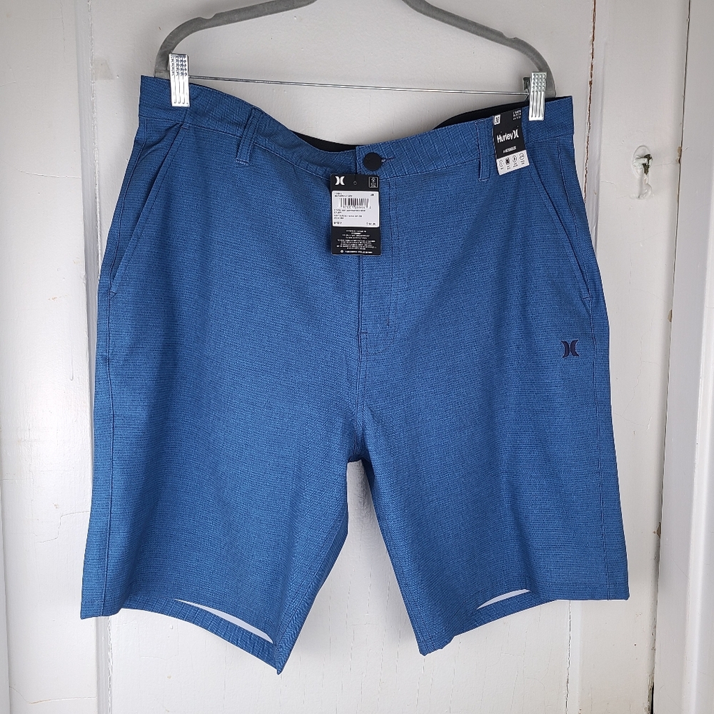 Hurley Hybrid Men's Walk Shorts 38w Sea Blue New With Tags. Stretch Performance
